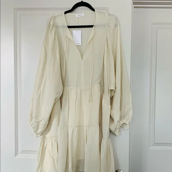 COPY - Anine Bing cream silk dress, Large NWOT - Picture 2 of 10